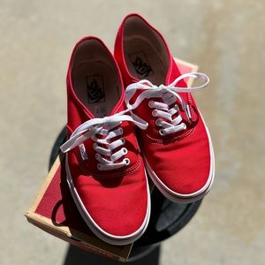 SOLD!!! Men’s Authentic Vans, Size 10, Red